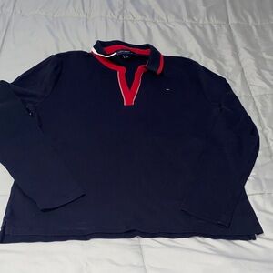 Tommy Hilfiger Women’s Polo Shirt in Navy and Red